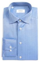Men's Eton Contemporary Fit Herringbone Dress Shirt .5 - Blue