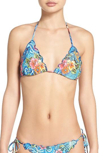 Women's Luli Fama Crystallized Triangle Bikini Top