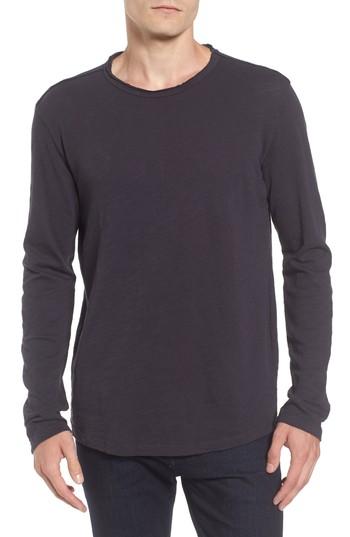 Men's Velvet By Graham & Spencer Slub Long Sleeve T-shirt - Grey