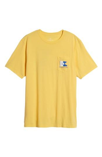 Men's Southern Tide Alpha Up Crewneck T-shirt - Yellow