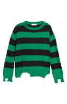 Women's Rdi Destroyed Stripe Sweater