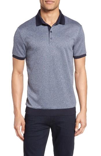 Men's Vince Camuto Contrast Trim Knit Polo - Blue/green
