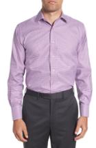 Men's Lorenzo Uomo Trim Fit Check Dress Shirt .5 - 32 - Purple