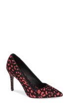 Women's Alice + Olivia Dina 95 Genuine Calf Hair Whipstitch Pointy Toe Pump M - Pink