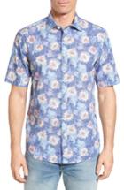 Men's Rodd & Gunn Island Block Floral Print Sport Shirt - Blue