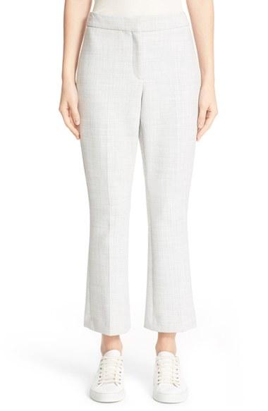 Women's Theory 'erstina Pioneer' Crop Flare Leg Trousers - Grey