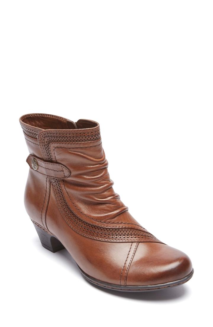 Women's Rockport Cobb Hill Abbott Panel Bootie .5 M - Brown