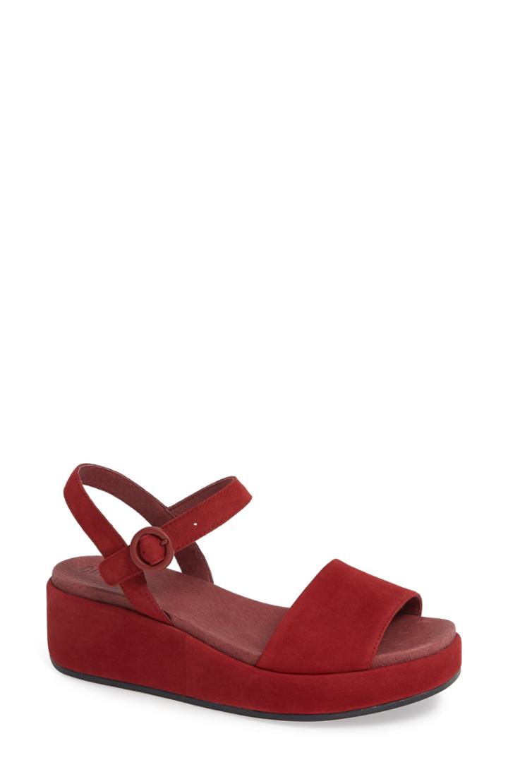 Women's Camper Misia Platform Wedge Sandal Us / 38eu - Red