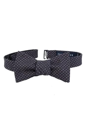 Men's Ted Baker London Denim Cotton Bow Tie, Size - Black