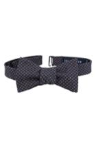 Men's Ted Baker London Denim Cotton Bow Tie, Size - Black
