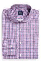 Men's John W. Nordstrom Trim Fit Plaid Dress Shirt .5 - Pink