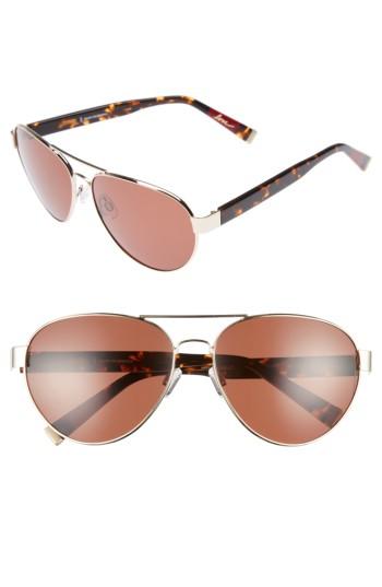 Women's Ed Ellen Degeneres 62mm Oversize Aviator Sunglasses - Gold Tortoise