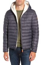 Men's Save The Duck Hooded Plumtech Insulated Packable Jacket - Grey