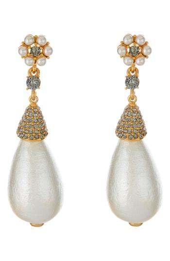 Women's Oscar De La Renta Imitation Pearl Drop Earrings