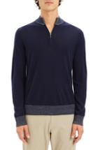 Men's Theory Rothley Castellos Quarter Zip Sweater - Blue