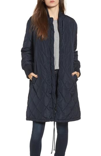 Women's The Fifth Label Merchant Long Quilted Jacket - Blue