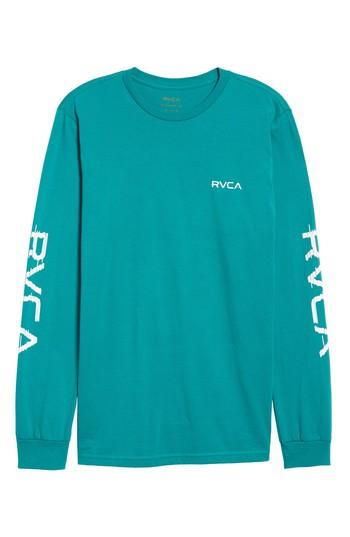 Men's Rvca Glitch Logo T-shirt - Blue/green