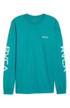 Men's Rvca Glitch Logo T-shirt - Blue/green