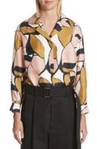 Women's Marc Jacobs Oversize Print Silk Shirt - Pink