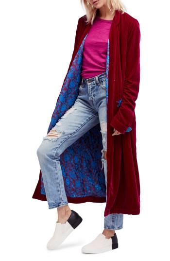Women's Free People Dhalia Velvet Duster