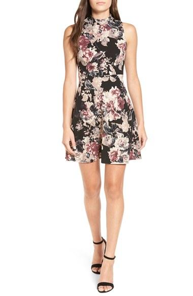 Women's Soprano Floral Print Skater Dress