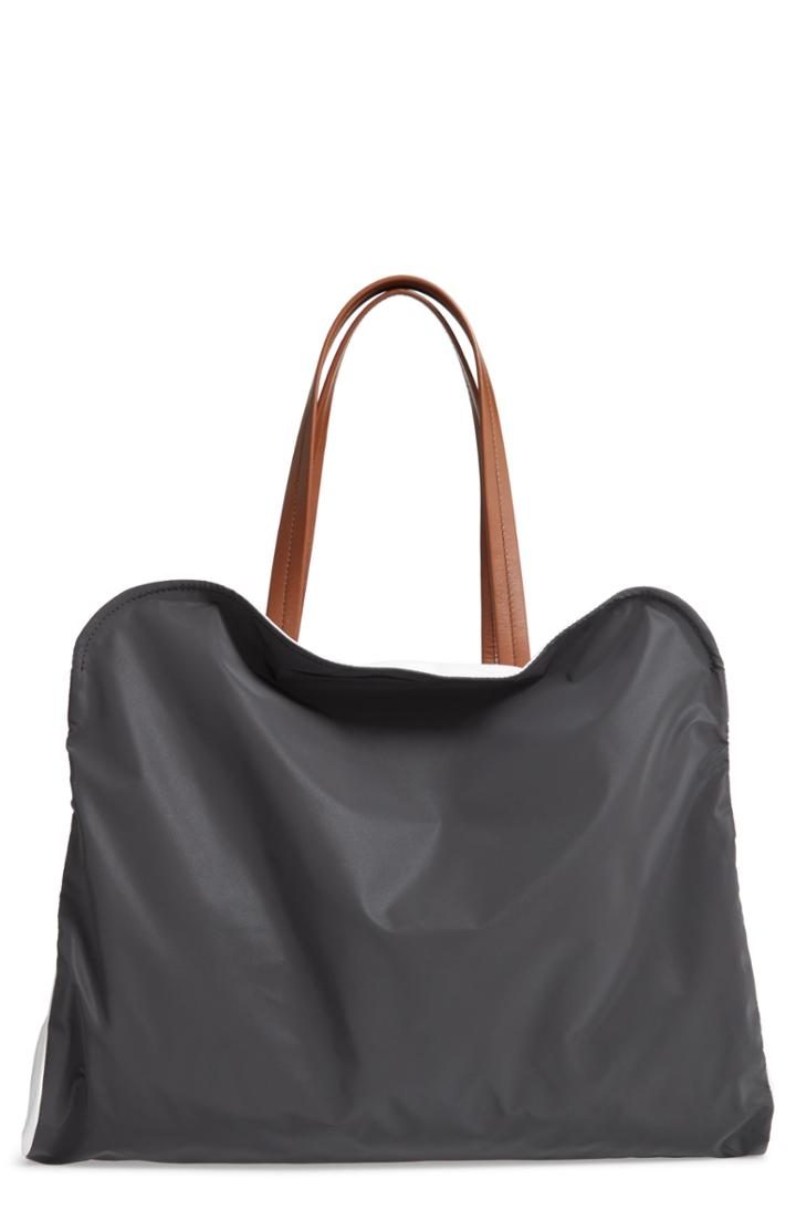 Marni Cushion Leather & Nylon Tote - Black