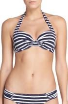 Women's Tommy Bahama Stripe Underwire Bikini Top B - Blue