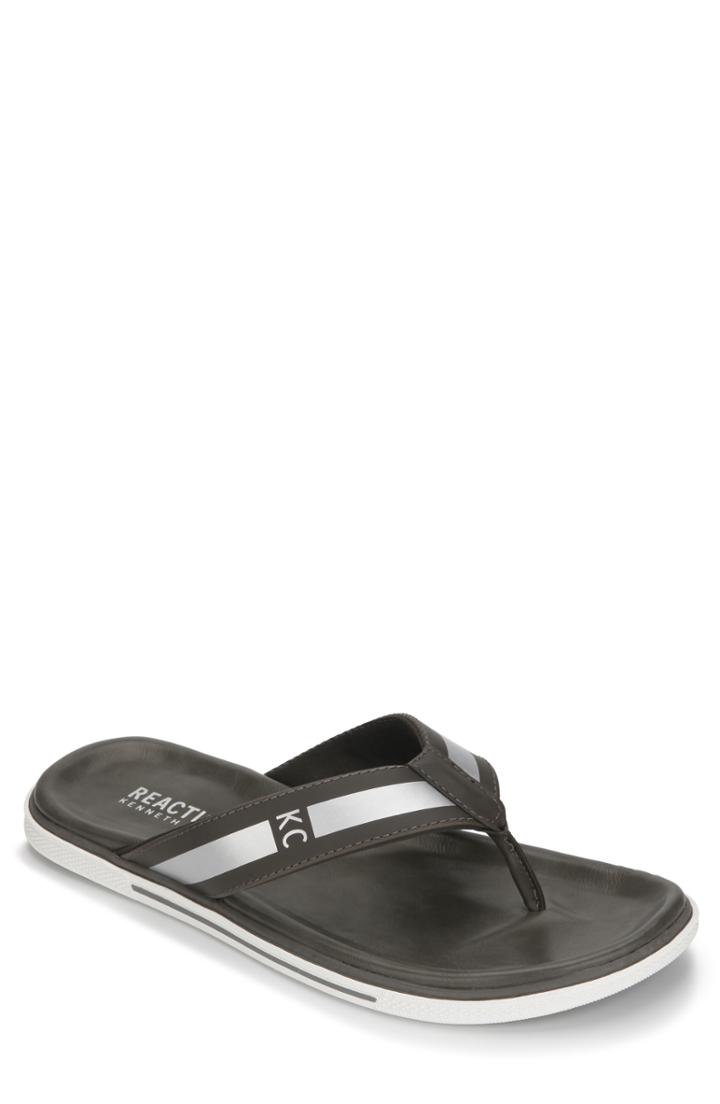 Men's Reaction Kenneth Cole Beach Flip Flop M - Grey