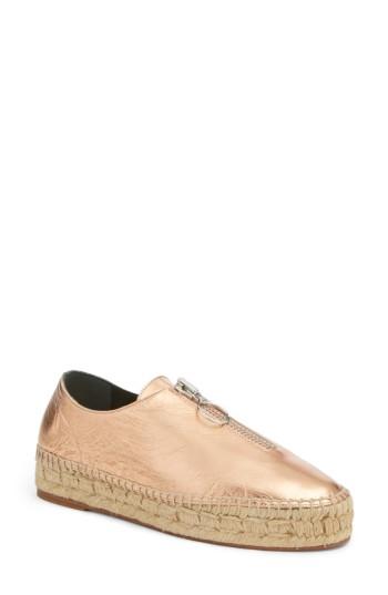 Women's Alexander Wang 'devon' Espadrille Flat Us / 37eu - Metallic