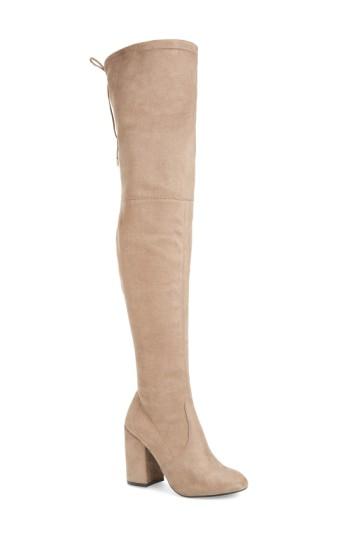 Women's Steve Madden Norri Over The Knee Boot M - Beige