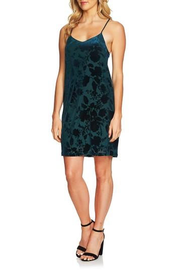 Women's Cece Mia Burnout Velvet Slipdress