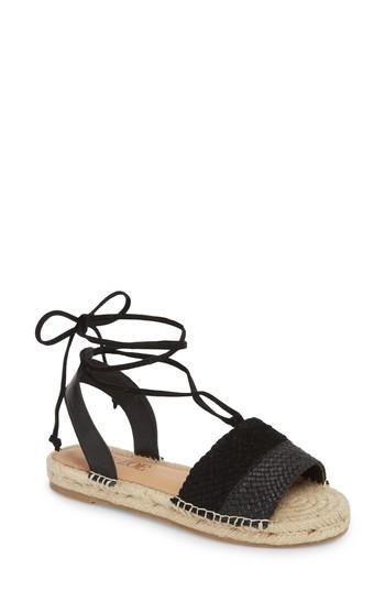 Women's Nic+zoe Eliza Ankle Wrap Espadrille Sandal M - Black