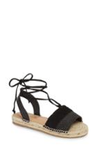 Women's Nic+zoe Eliza Ankle Wrap Espadrille Sandal M - Black