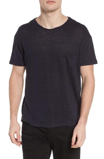 Men's Rails Garrett Linen T-shirt - Blue