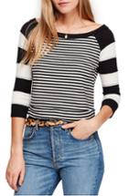 Women's Free People First Mate Tee - Black