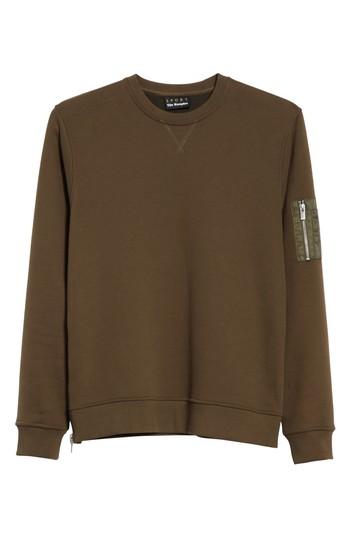 Men's The Kooples Crewneck Cotton Sweater - Beige