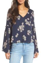 Women's Cupcakes And Cashmere Audriana Bell Sleeve Top - Blue