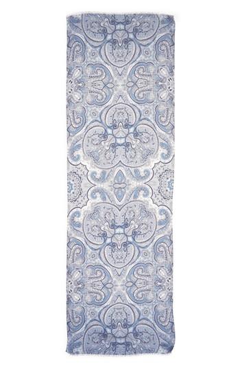 Women's Max Mara Carella Paisley Print Modal & Cashmere Scarf, Size - Blue