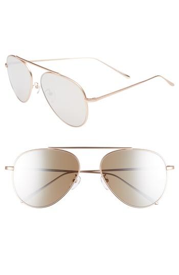 Women's Vedi Vero 59mm Metal Aviator Sunglasses - Rose Gold/gold Mirror