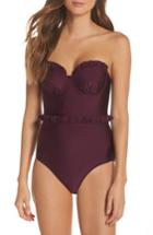 Women's Ted Baker London Ruffle Cupped Convertible One-piece Swimsuit A/b - Purple