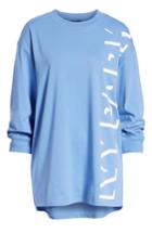 Women's Ivy Park Shadow Logo Boyfriend Pullover, Size - Blue