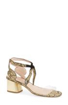 Women's Cecelia New York Rosetta Block Heel Sandal M - Metallic