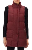 Women's Lafayette 148 New York Adora Alpine Outerwear Down Vest, Size - Burgundy