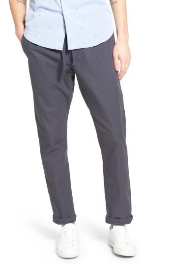 Men's Obey Traveler Ii Slub Twill Drawstring Pants - Blue