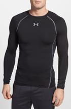 Men's Under Armour Heatgear Compression Fit Long Sleeve T-shirt - Black