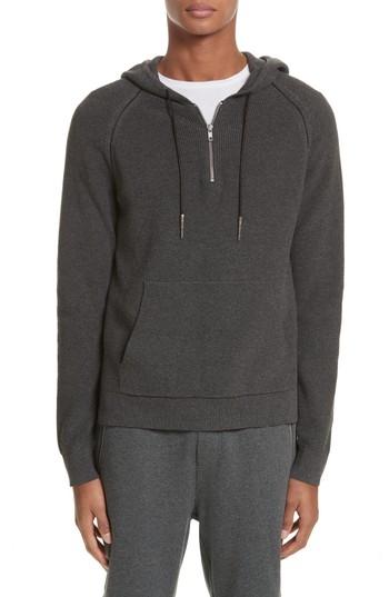 Men's The Kooples Quarter Zip Hoodie - Grey