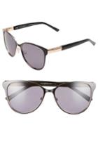 Women's Ted Baker London 56mm Modified Round Sunglasses - Black