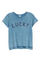 Women's Lucky Brand Logo Graphic Tee - Blue