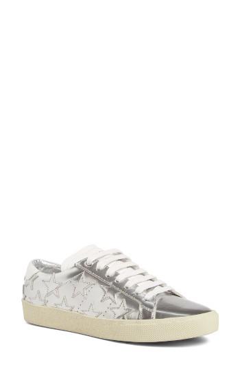 Women's Saint Laurent Classic Court Stars Sneaker Us / 34eu - Metallic