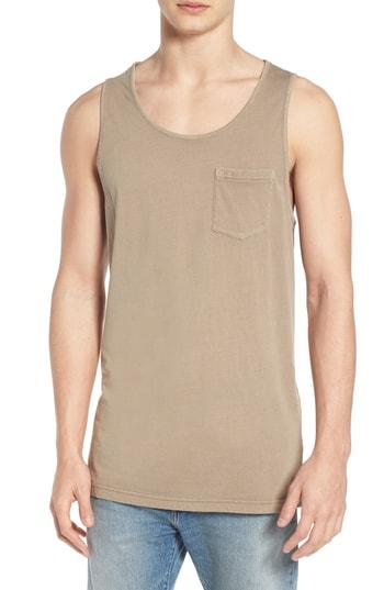 Men's Rvca Pigment Tank - Beige